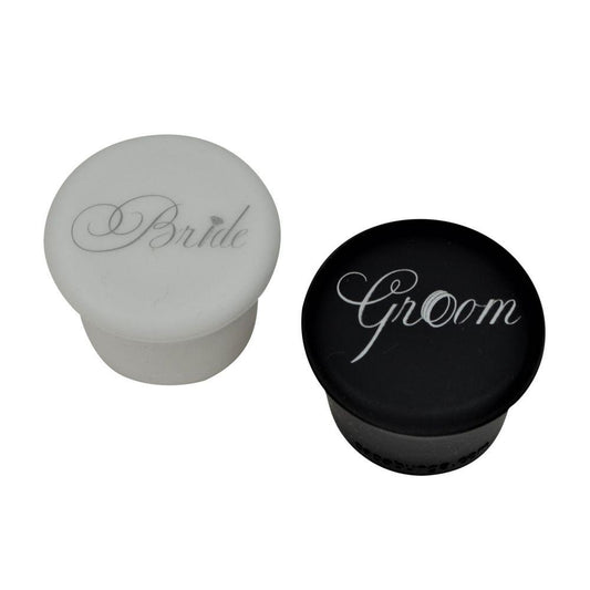 Bride N Groom Wine Caps Set