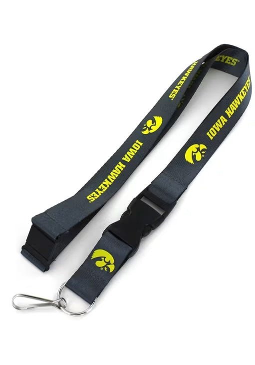 Iowa Hawkeyes Charcoal Lanyard - Your Private Bar