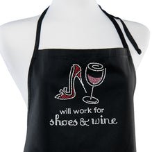 Shoes & Wine Rhinestone Apron - Your Private Bar