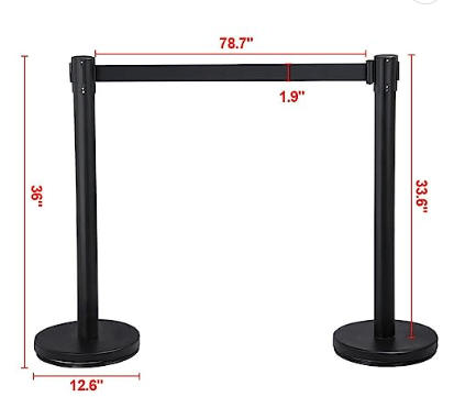 Stanchion With Retractable Belt - Your Private Bar