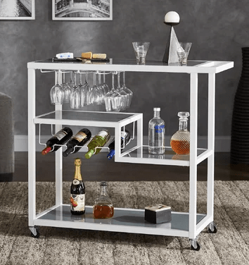 White Bar Cart - Your Private Bar