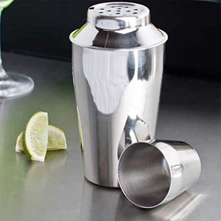 16 oz. Stainless Steel 3-Piece Cobbler Cocktail Shaker-Your Private Bar