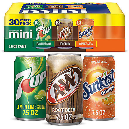 7UP, A&W Root Beer and Sunkist Cans-Your Private Bar