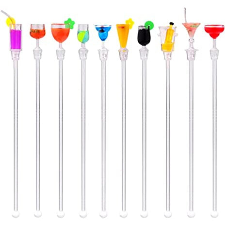 Acrylic Cocktail Stirrers with Mini Cocktails On Top-Your Private Bar