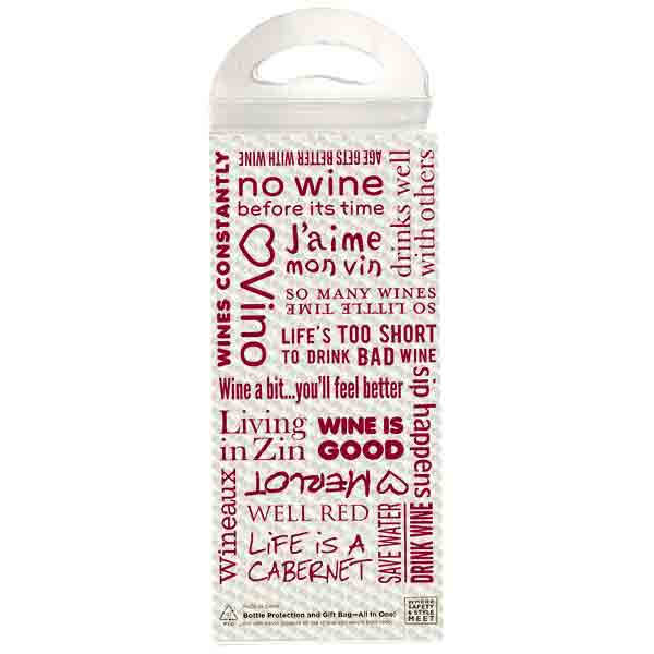 Bubble Bottle Gift Bag - Wine Words-Your Private Bar