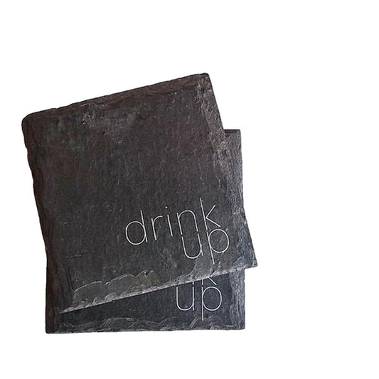 Drink Up Slate Coasters-Your Private Bar