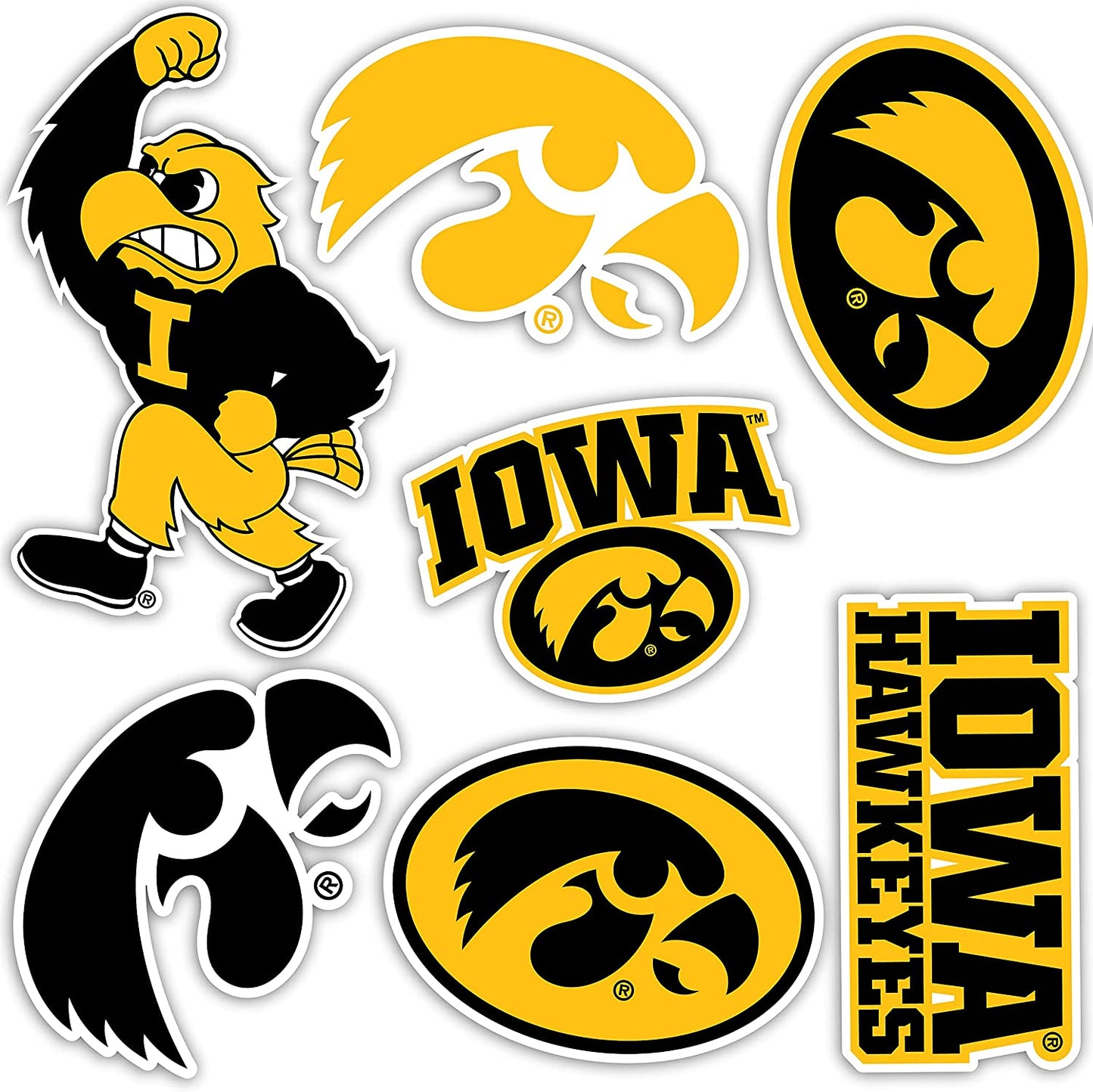 Iowa Hawkeyes Vinyl Stickers-Your Private Bar