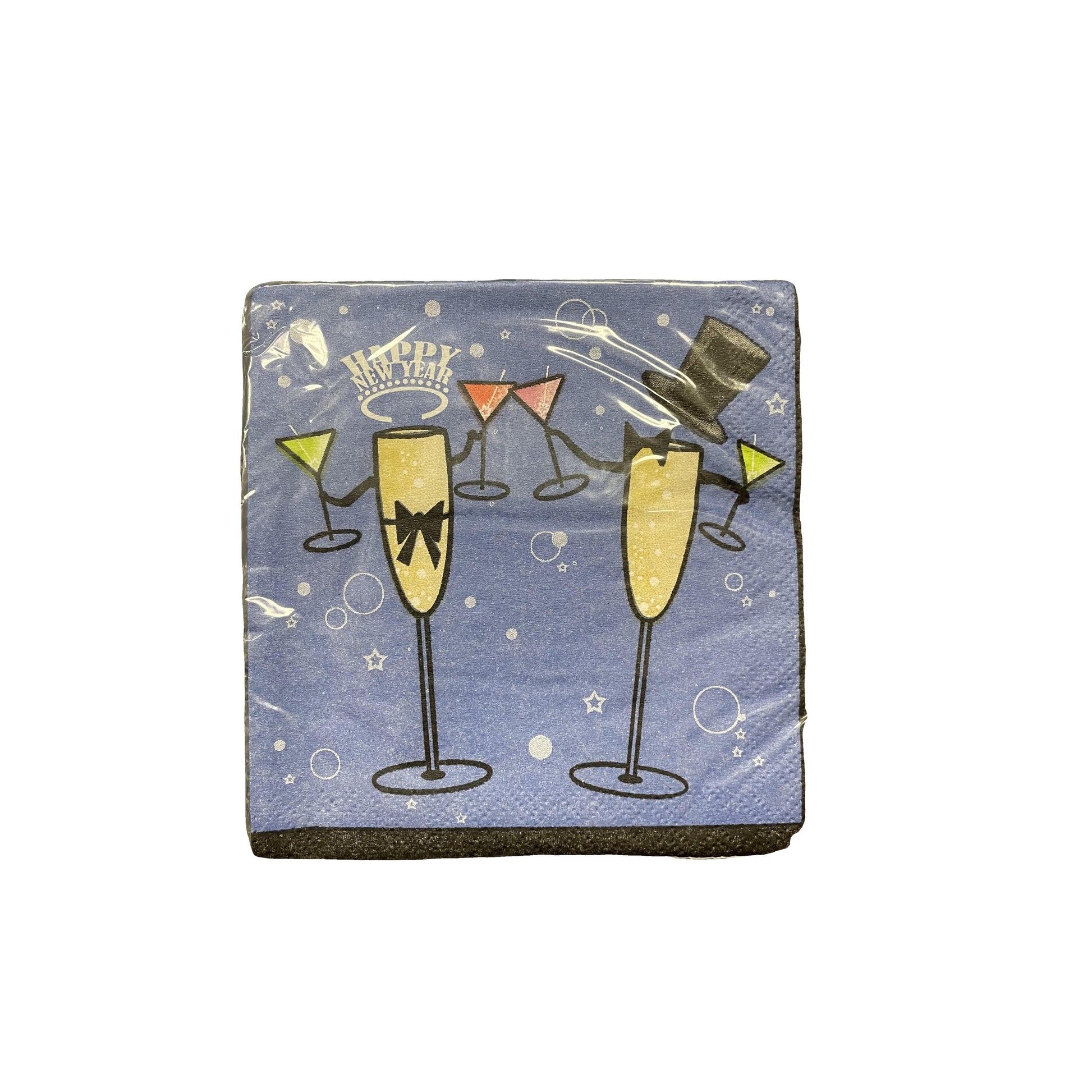 New Year's (Champagne Toast) Cocktail Napkins & Dessert Plates-Your Private Bar