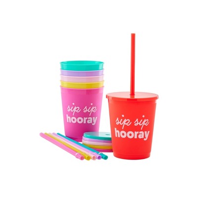 Parker Lane Party Cups W/ Lid And Straw-Your Private Bar