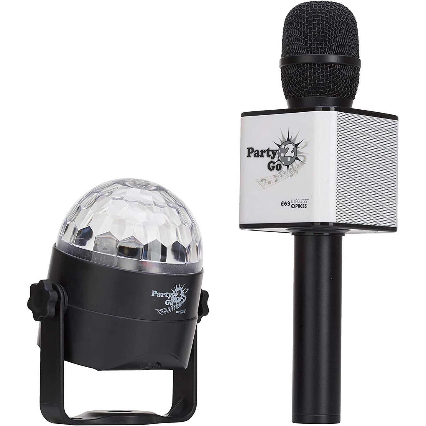 Party2Go Bluetooth Karaoke Microphone and Disco Ball Set (Black)-Your Private Bar