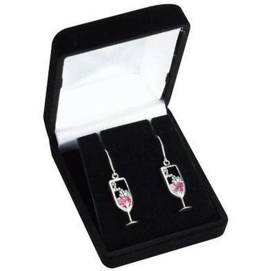 Pink Champagne Earrings-Your Private Bar