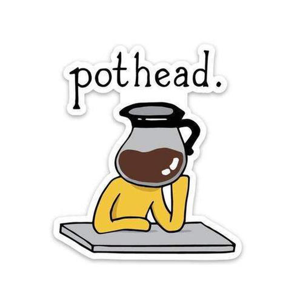 Pothead Coffee Sticker-Your Private Bar