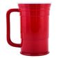 Reusable Plastic Red Mug with Handle-Your Private Bar