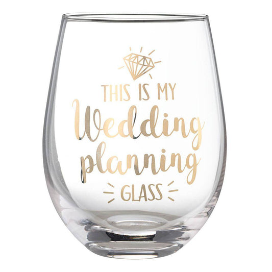 This is My Wedding Planning Glass Stemless Wine Glass-Your Private Bar