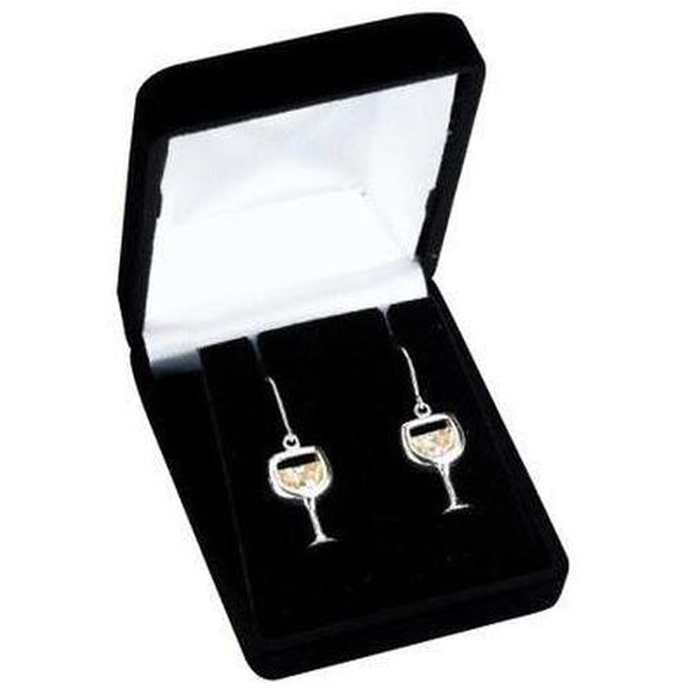 White Wine Earrings-Your Private Bar