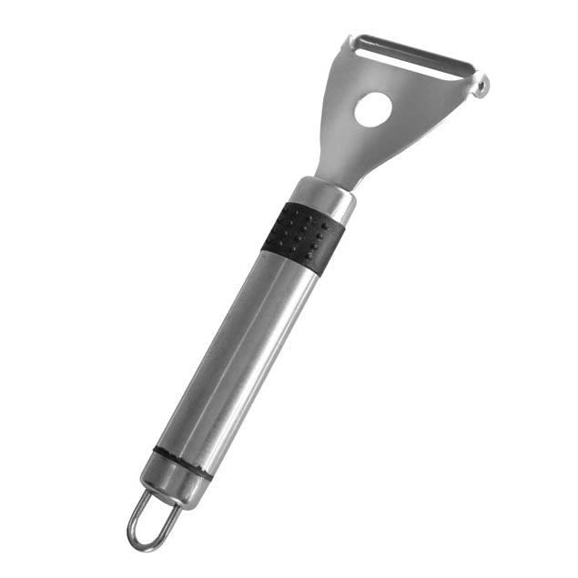 Y Peeler - Stainless Steel with Black Grip Band-Your Private Bar
