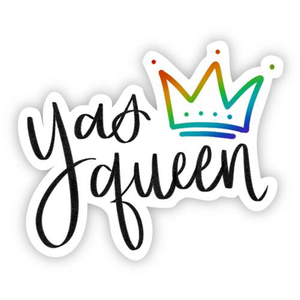 Yas Queen Rainbow Sticker-Your Private Bar
