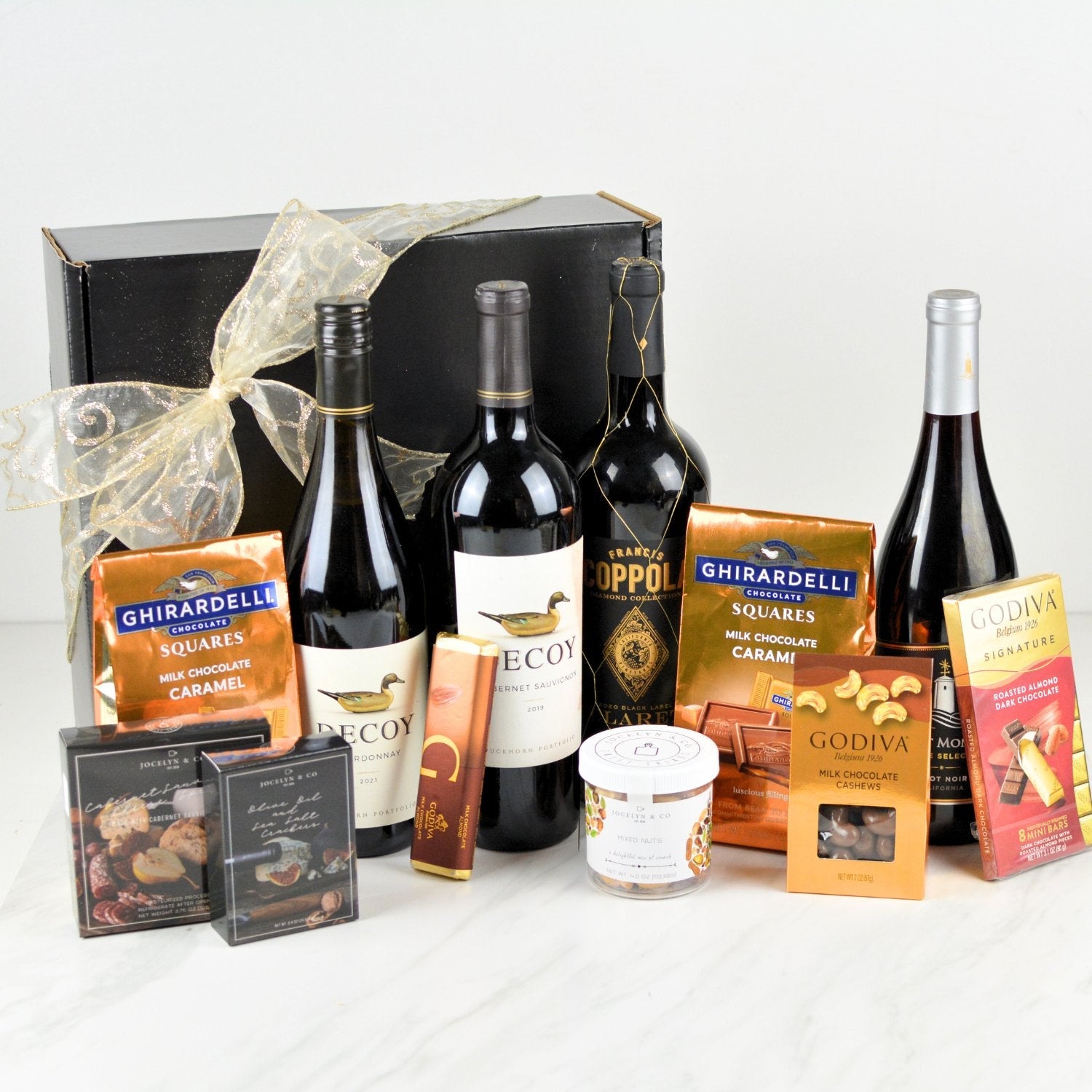 Quad Wine Gourmet Gift Box - Jocelyn & Co. Drop Ship